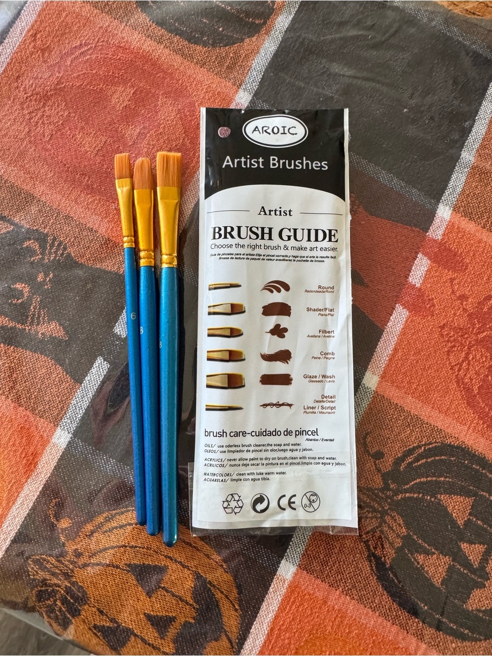 10-Piece Blue Artist Brush Set - Premium Paint Brushes - Picture 2 of 2